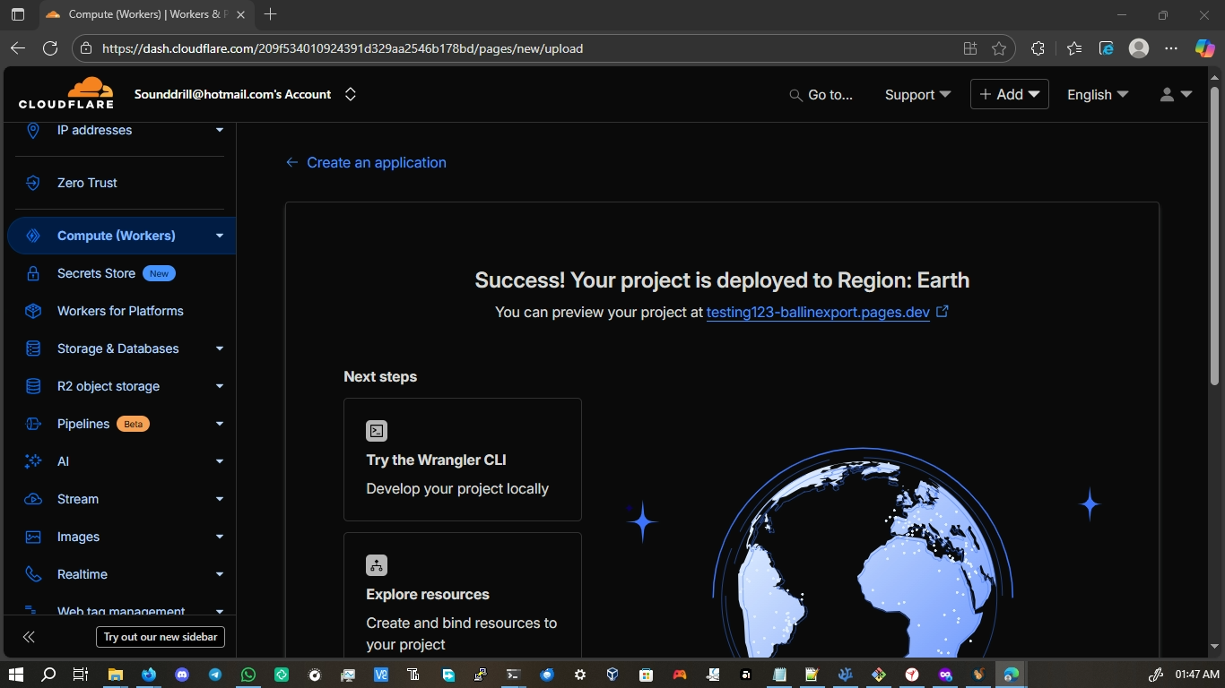Screenshot of dark mixed-content interface captured at 1:47:06 am